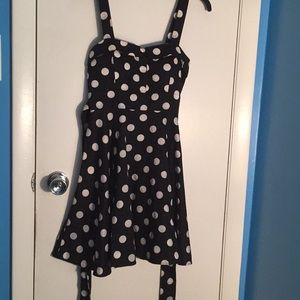 Black and White Poke-A-Dot Dress